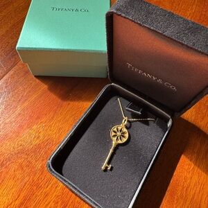 Tiffany & Co. Rose Gold Key Charm Necklace